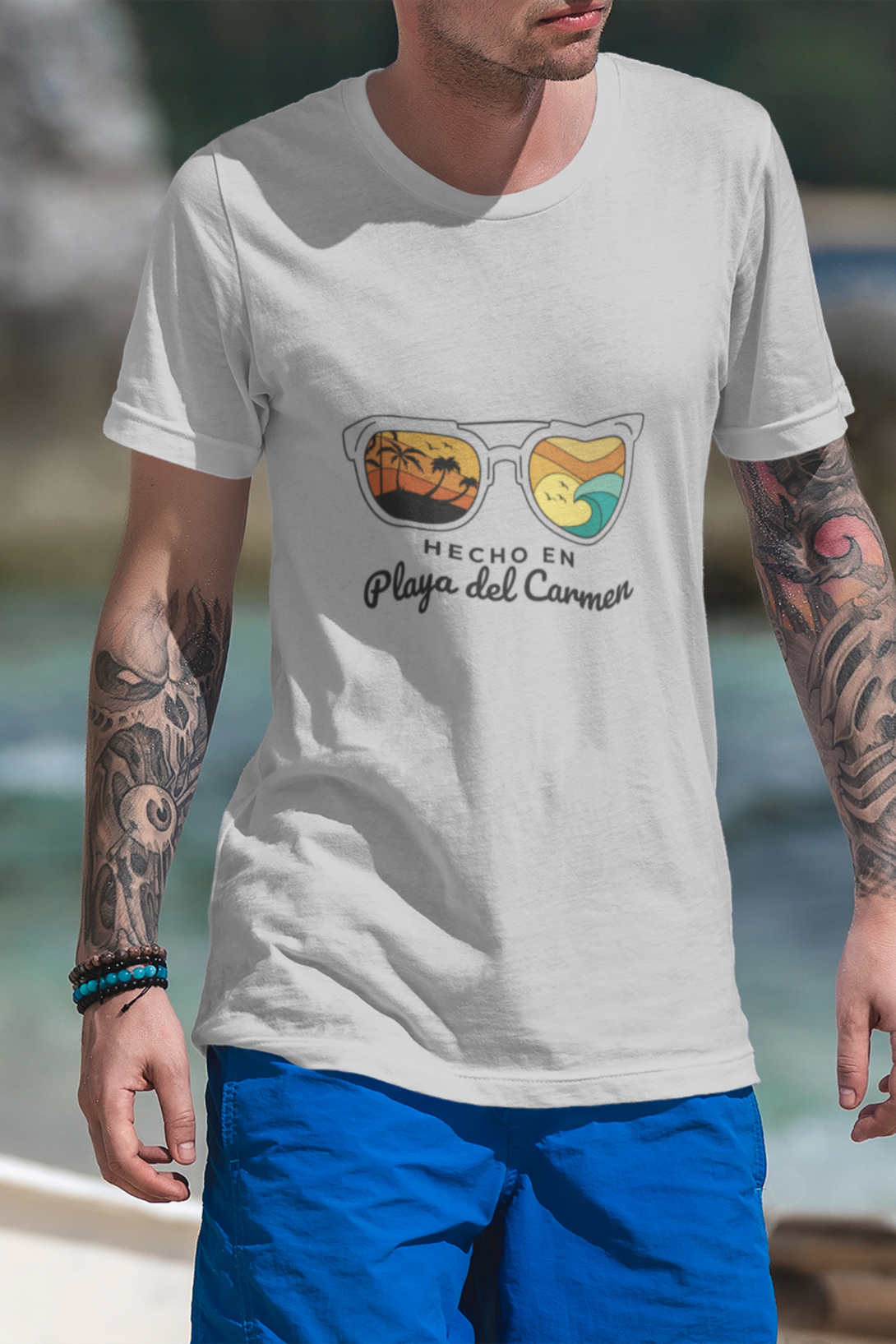 Made In Playa Del Carmen Printed T-Shirt For Men - WowWaves - 4