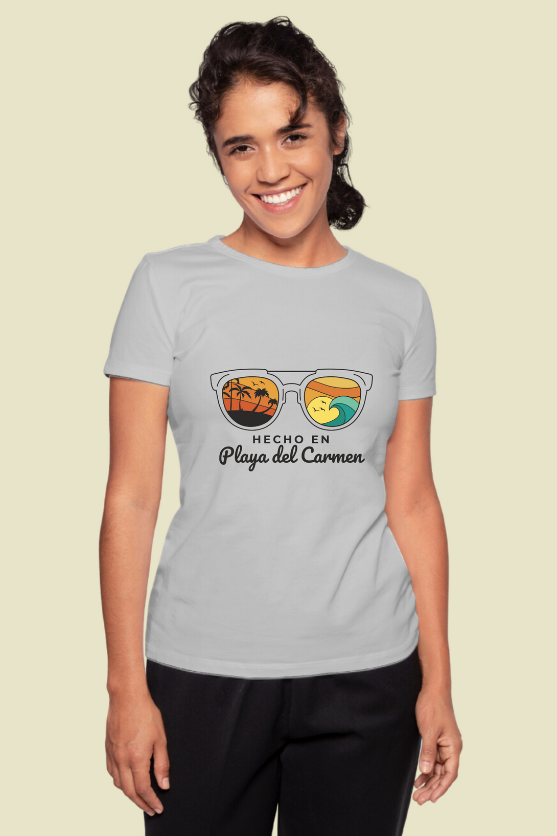 Made In Playa Del Carmen Printed T-Shirt For Women - WowWaves - 11