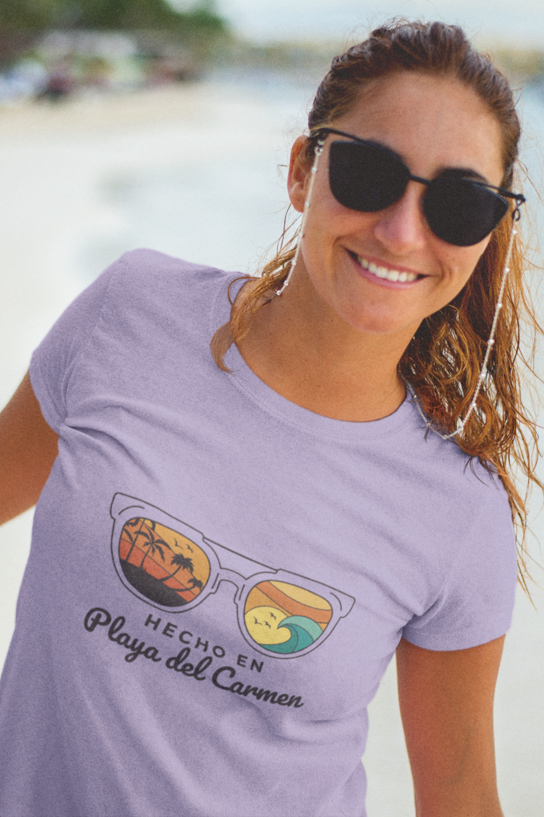Made In Playa Del Carmen Printed T-Shirt For Women - WowWaves - 4