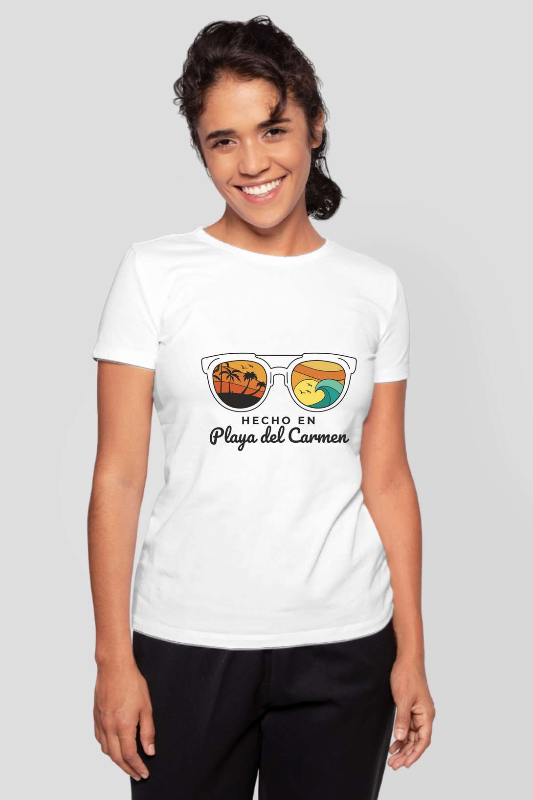 Made In Playa Del Carmen Printed T-Shirt For Women - WowWaves - 8