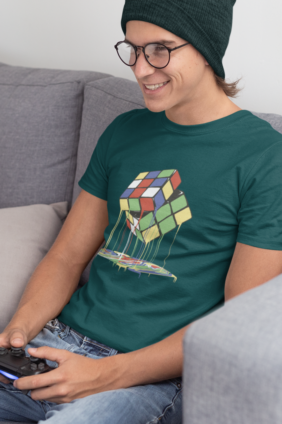Magic Melts Cube Printed T-Shirt For Men - WowWaves - 4