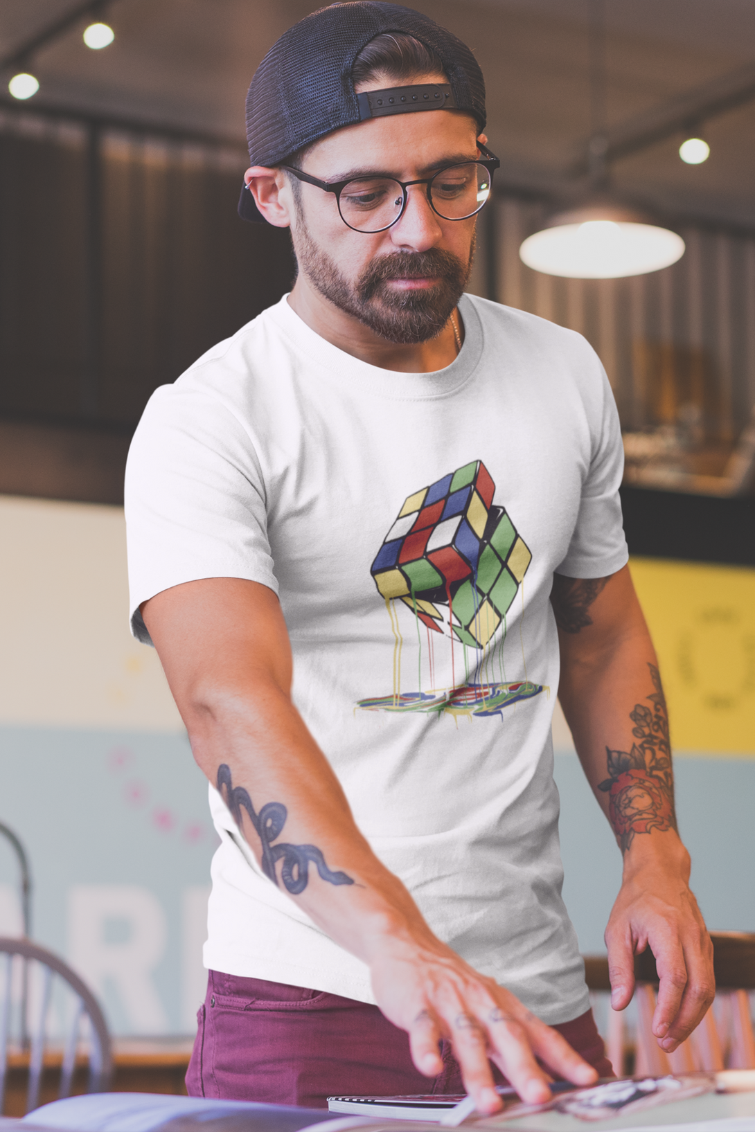 Magic Melts Cube Printed T-Shirt For Men - WowWaves - 3