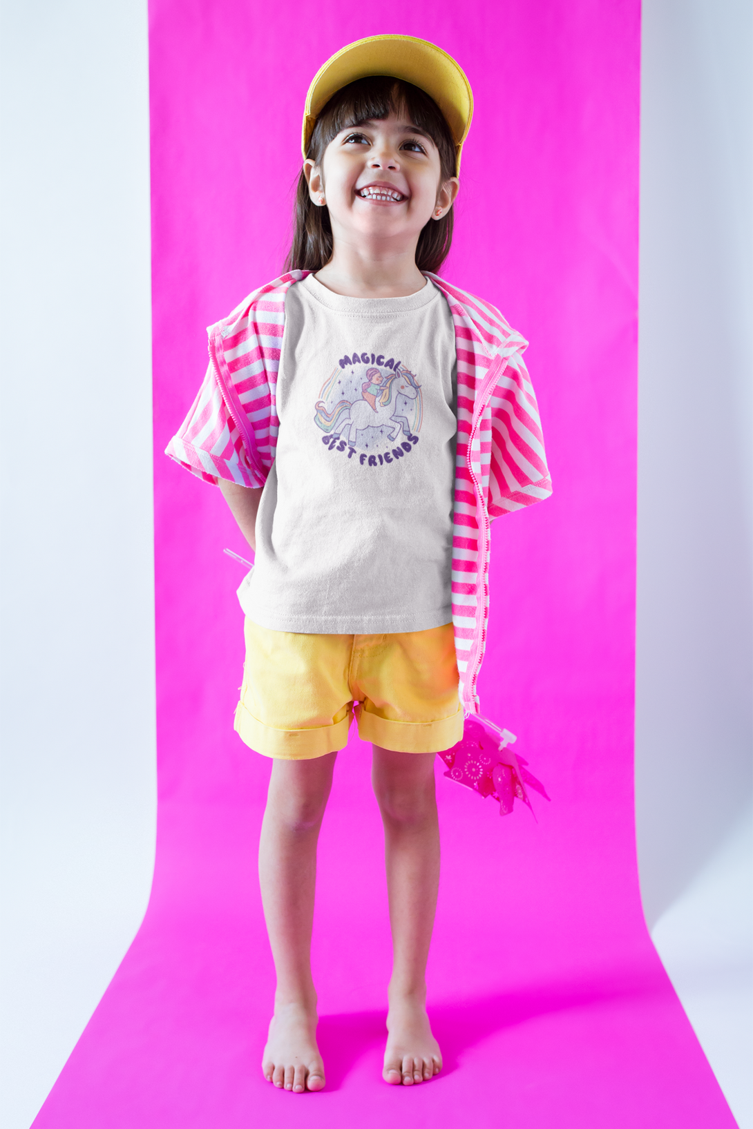 Magical Friend Printed T-Shirt For Girl - WowWaves - 3