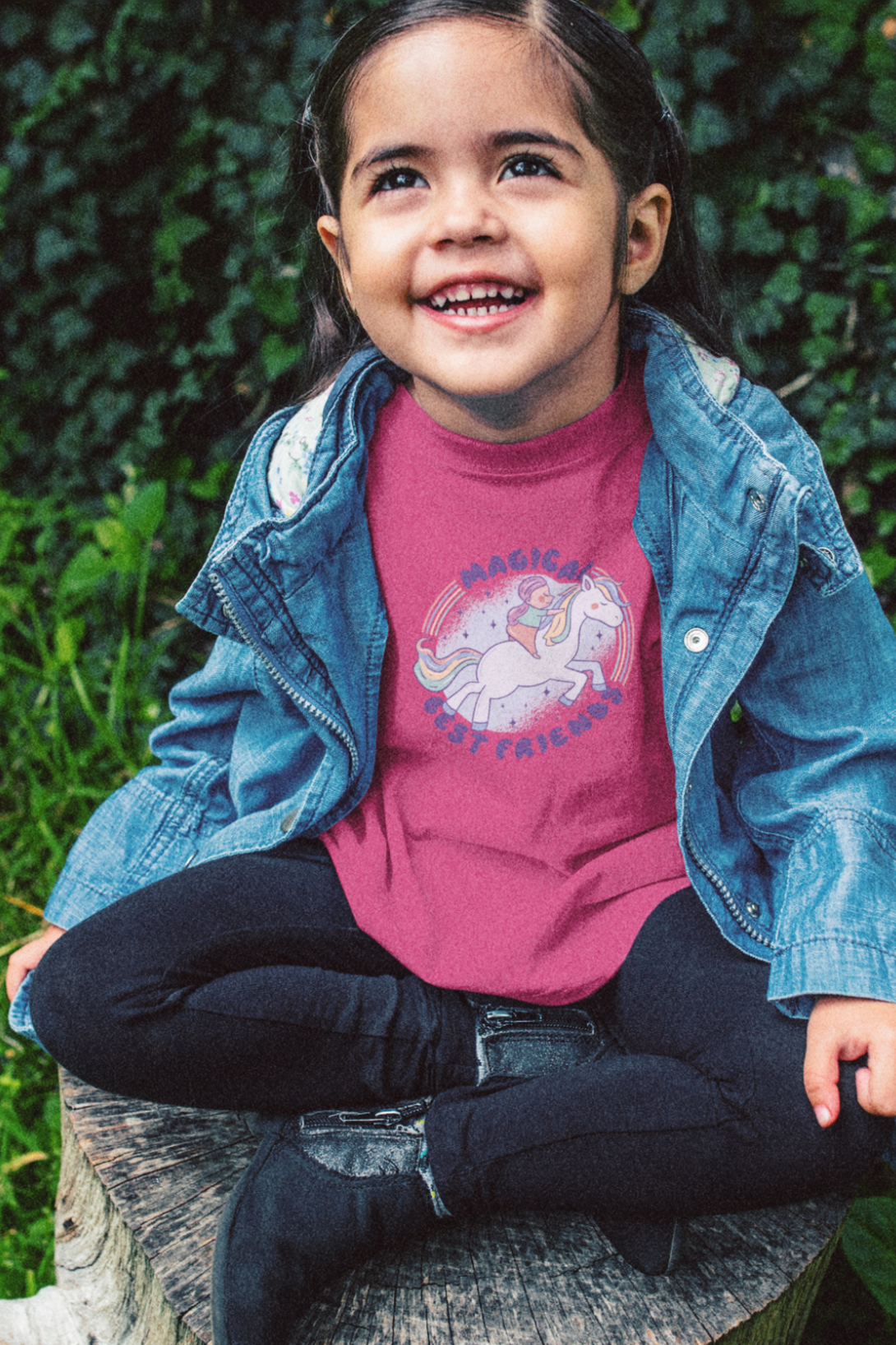 Magical Friend Printed T-Shirt For Girl - WowWaves - 4