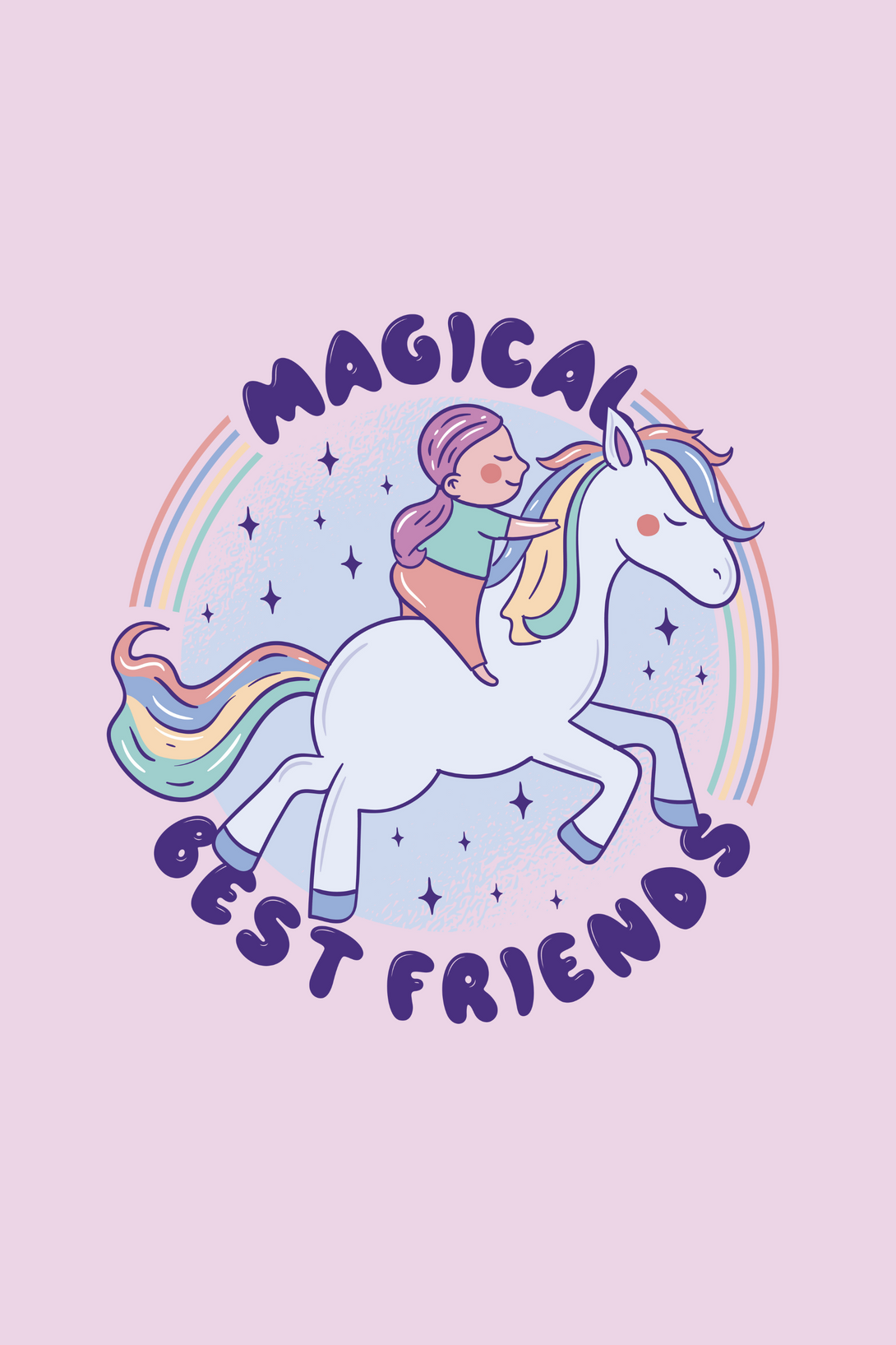 Magical Friend Printed T-Shirt For Women - WowWaves - 1