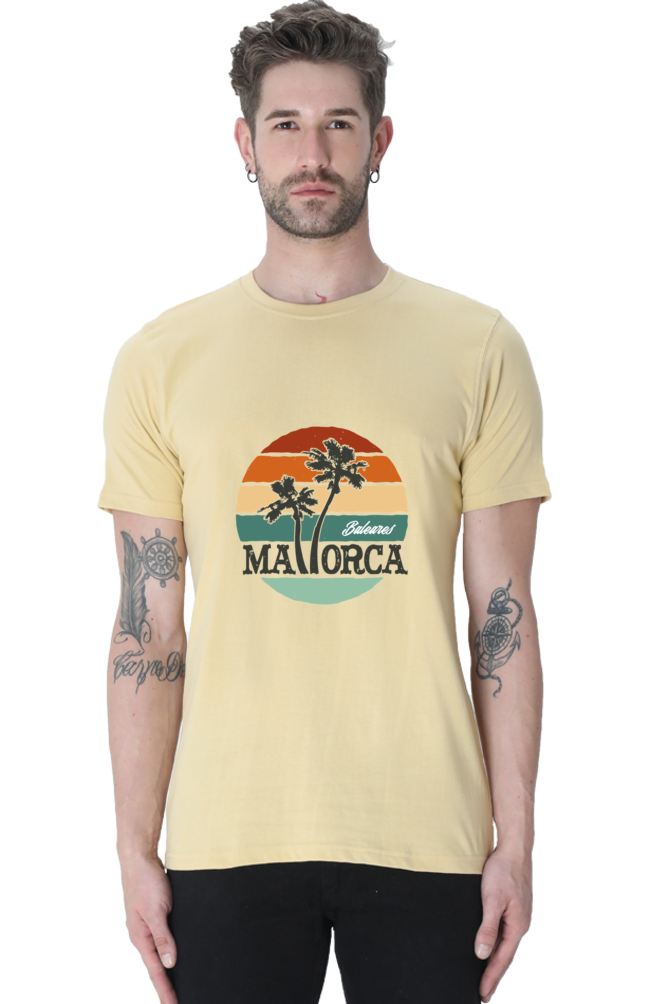 Mallorca Retro Sunset Printed T-Shirt For Men - WowWaves - 8