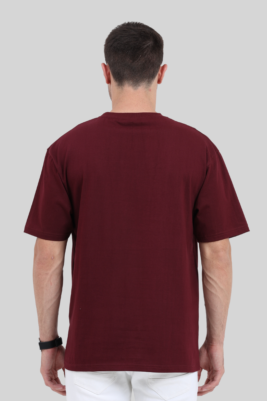 Maroon Oversized T-Shirt For Men - WowWaves - 1