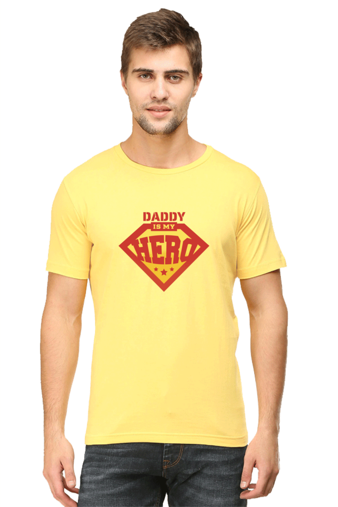 Daddy Is My Hero Printed T-Shirt For Men - WowWaves - 7