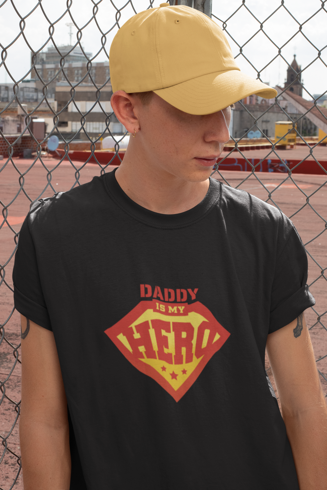 Daddy Is My Hero Printed T-Shirt For Men - WowWaves - 4