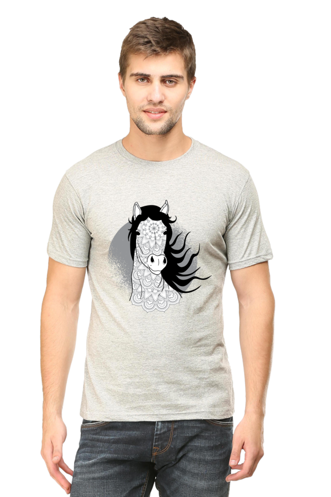 Mandala Horse Printed T-Shirt For Men - WowWaves - 8
