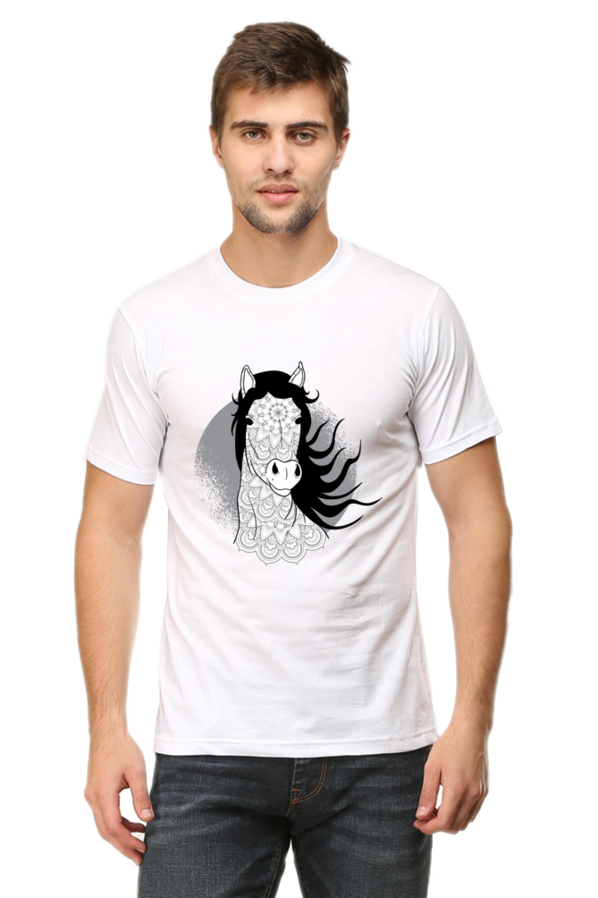 Mandala Horse Printed T-Shirt For Men - WowWaves - 10