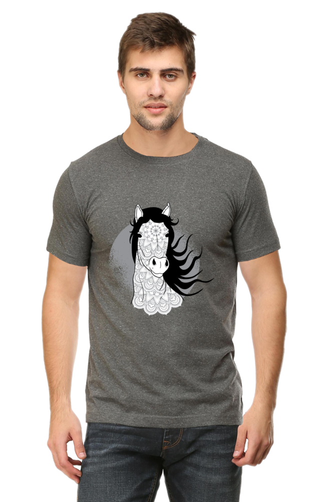 Mandala Horse Printed T-Shirt For Men - WowWaves - 7