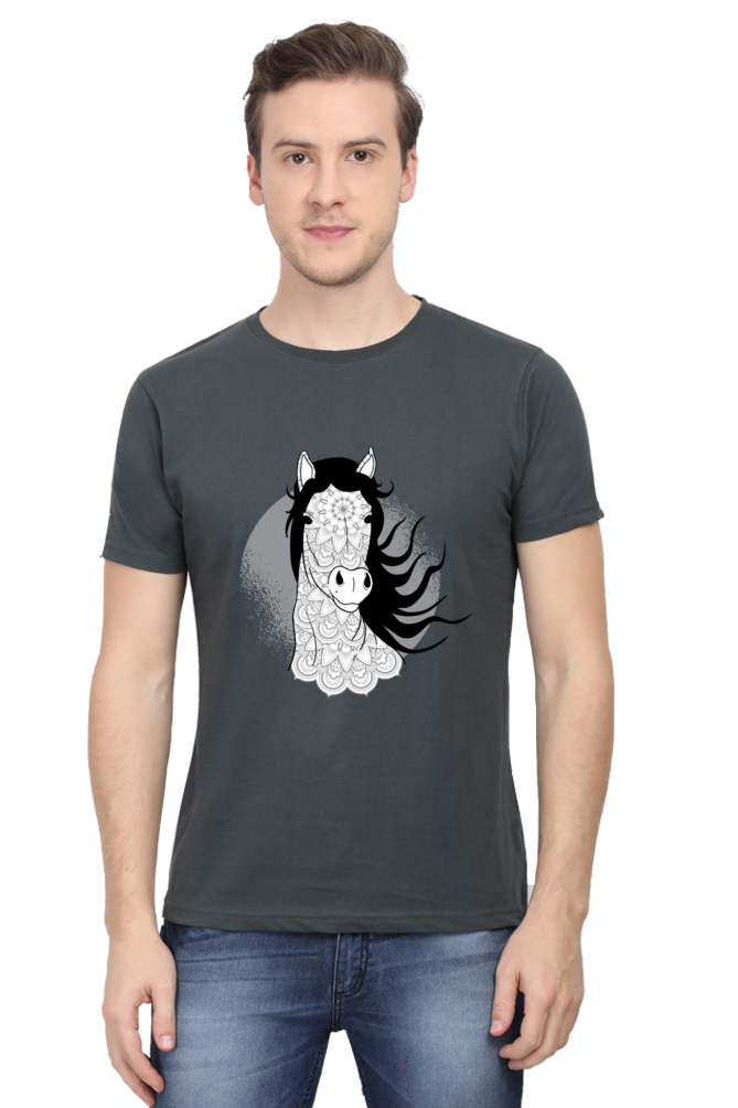 Mandala Horse Printed T-Shirt For Men - WowWaves - 9