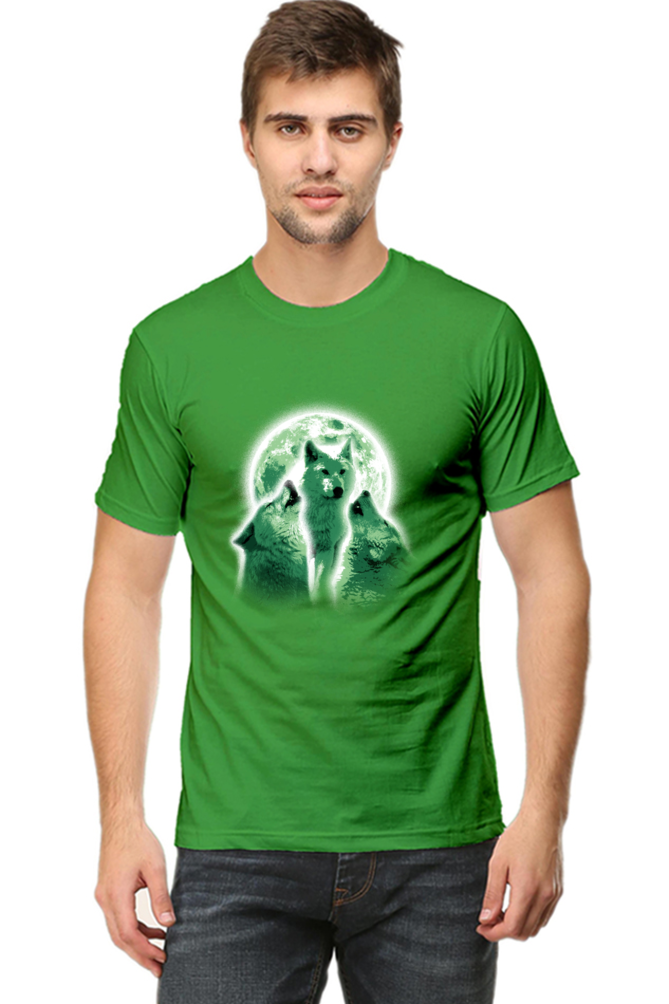 Wolves Howling Printed T-Shirt For Men - WowWaves - 11
