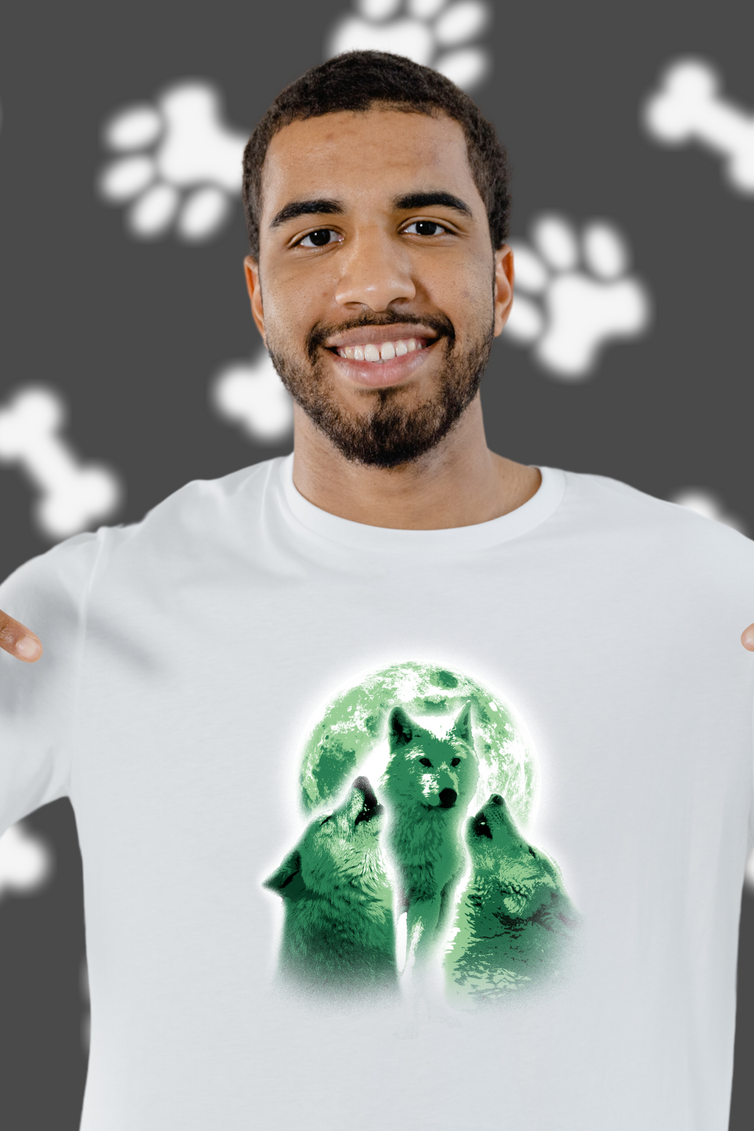Wolves Howling Printed T-Shirt For Men - WowWaves - 4
