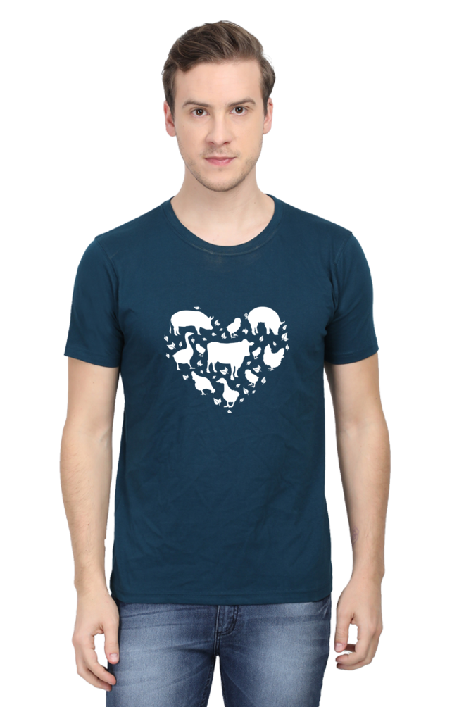 Farm Animals In My Heart Printed T-Shirt For Men - WowWaves - 8