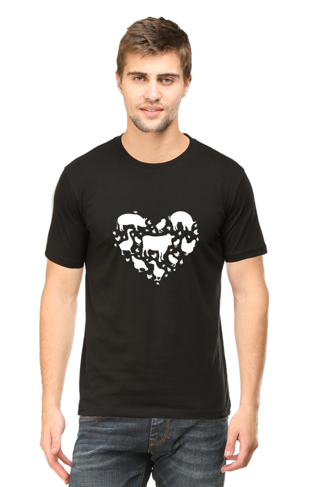 Farm Animals In My Heart Printed T-Shirt For Men - WowWaves - 7
