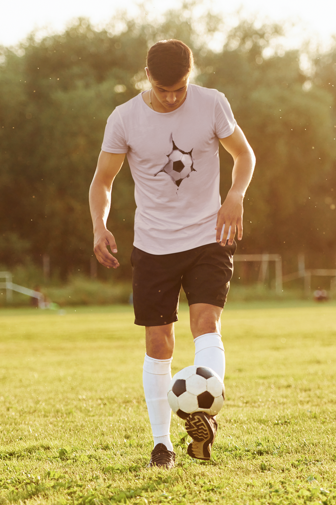 Qatar Soccer Break Printed T-Shirt For Men - WowWaves - 5