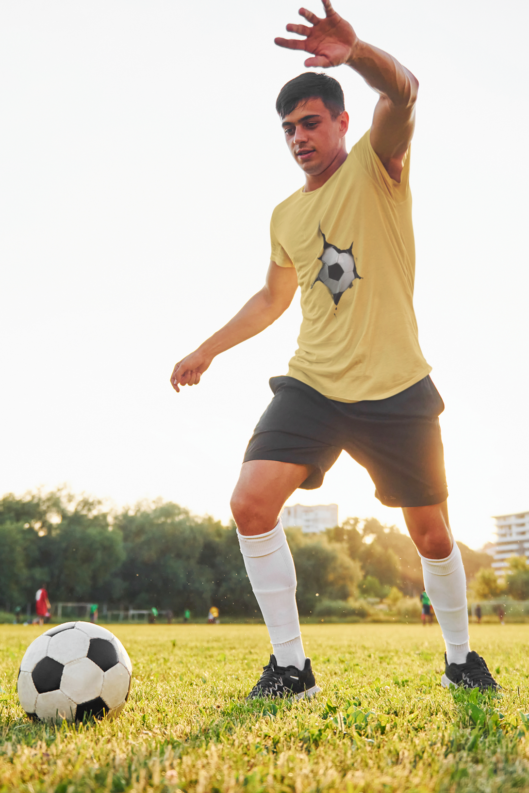 Qatar Soccer Break Printed T-Shirt For Men - WowWaves - 4