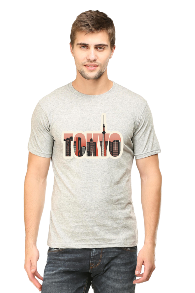 Tokyo Skyline Printed T-Shirt For Men - WowWaves - 6