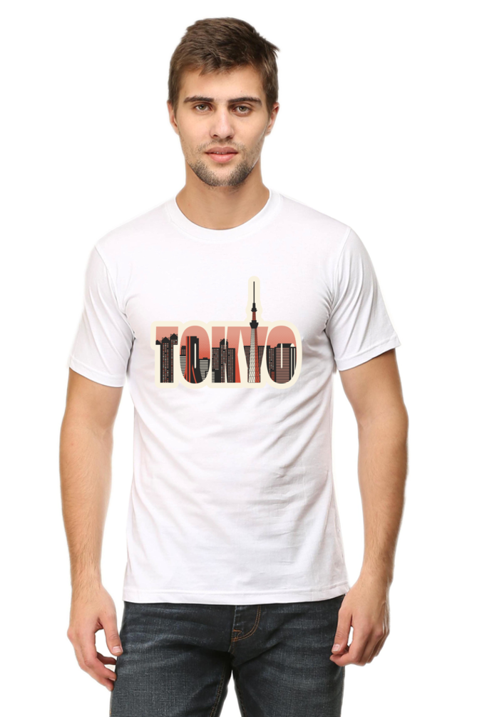 Tokyo Skyline Printed T-Shirt For Men - WowWaves - 5
