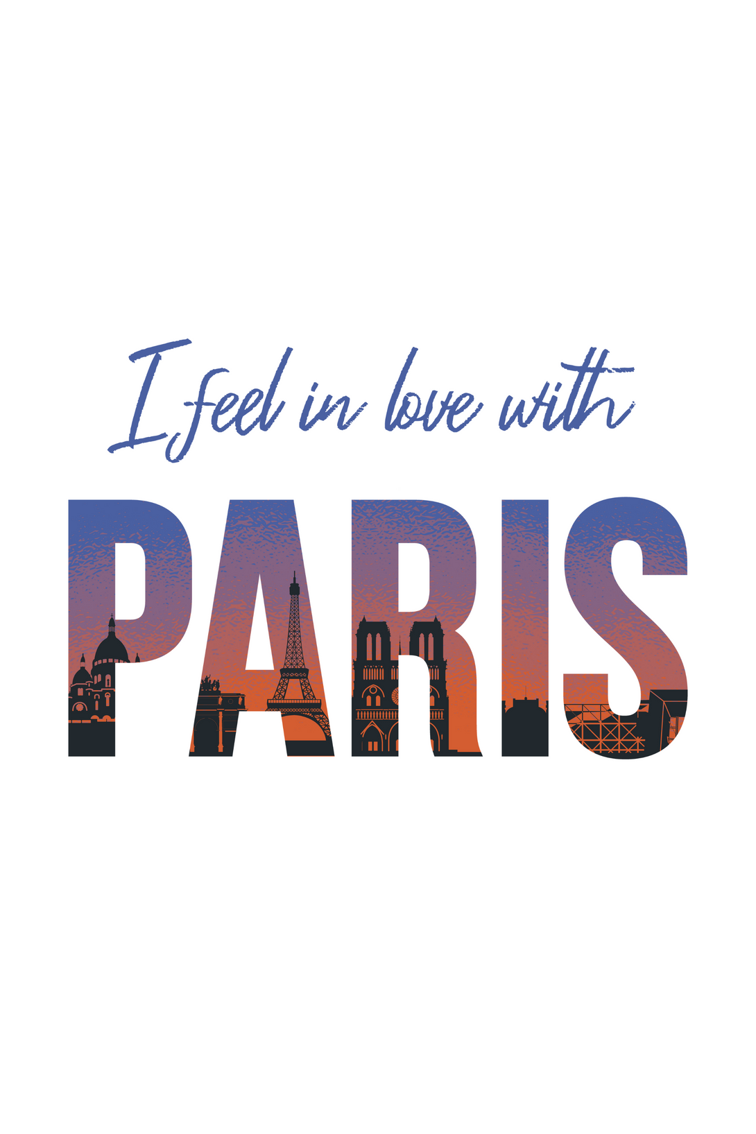 In Love With Paris Printed T-Shirt For Men - WowWaves - 1