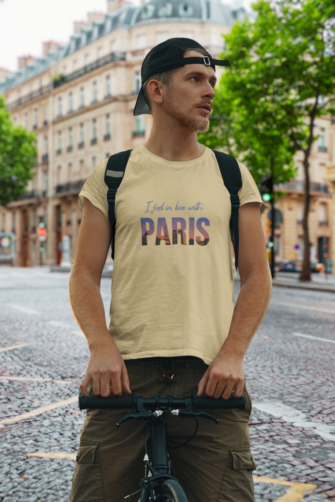 In Love With Paris Printed T-Shirt For Men - WowWaves - 6