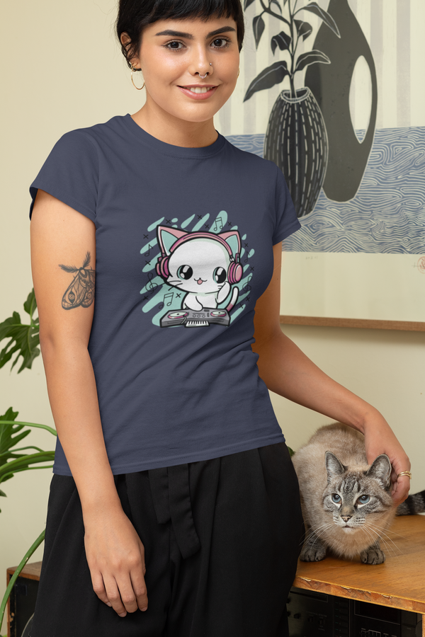 Meow Mix Printed T-Shirt For Women - WowWaves