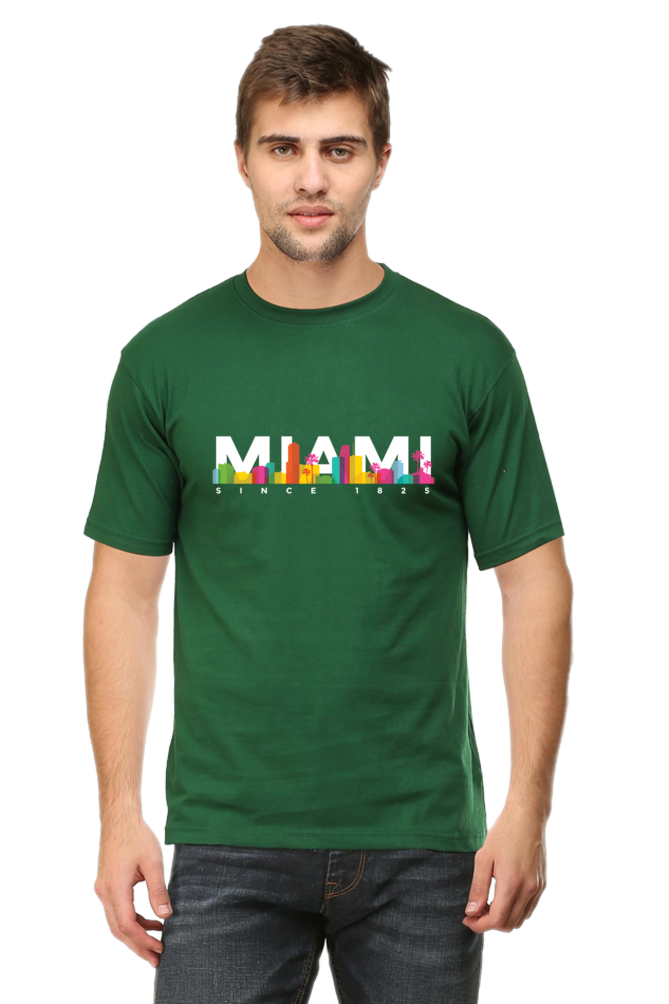 Miami Skyline Printed T-Shirt For Men - WowWaves - 10