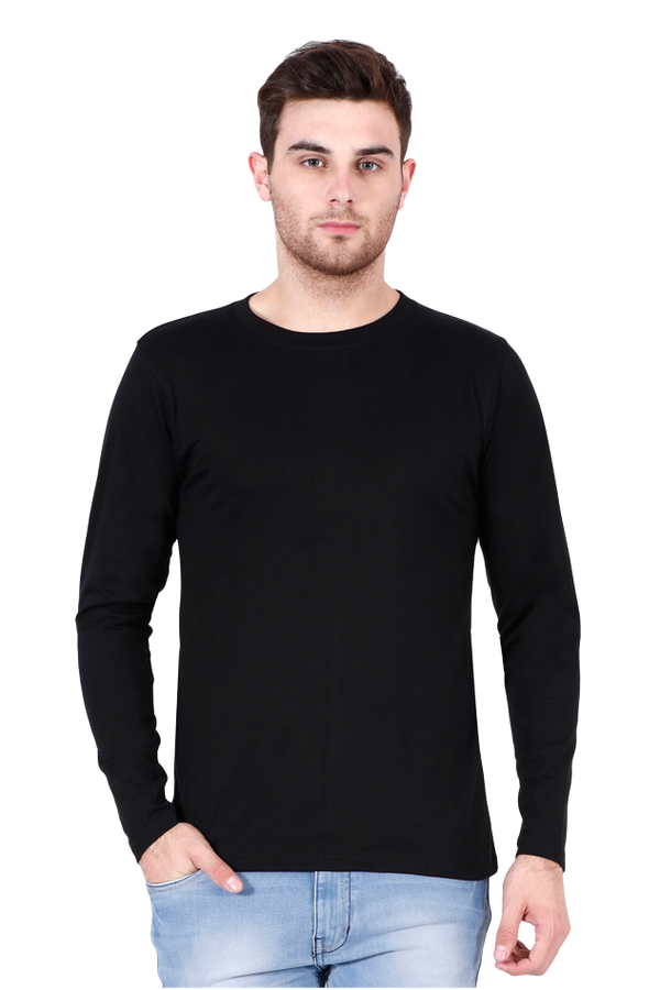 Monochrome Full Sleeve T Shirt For Men - WowWaves