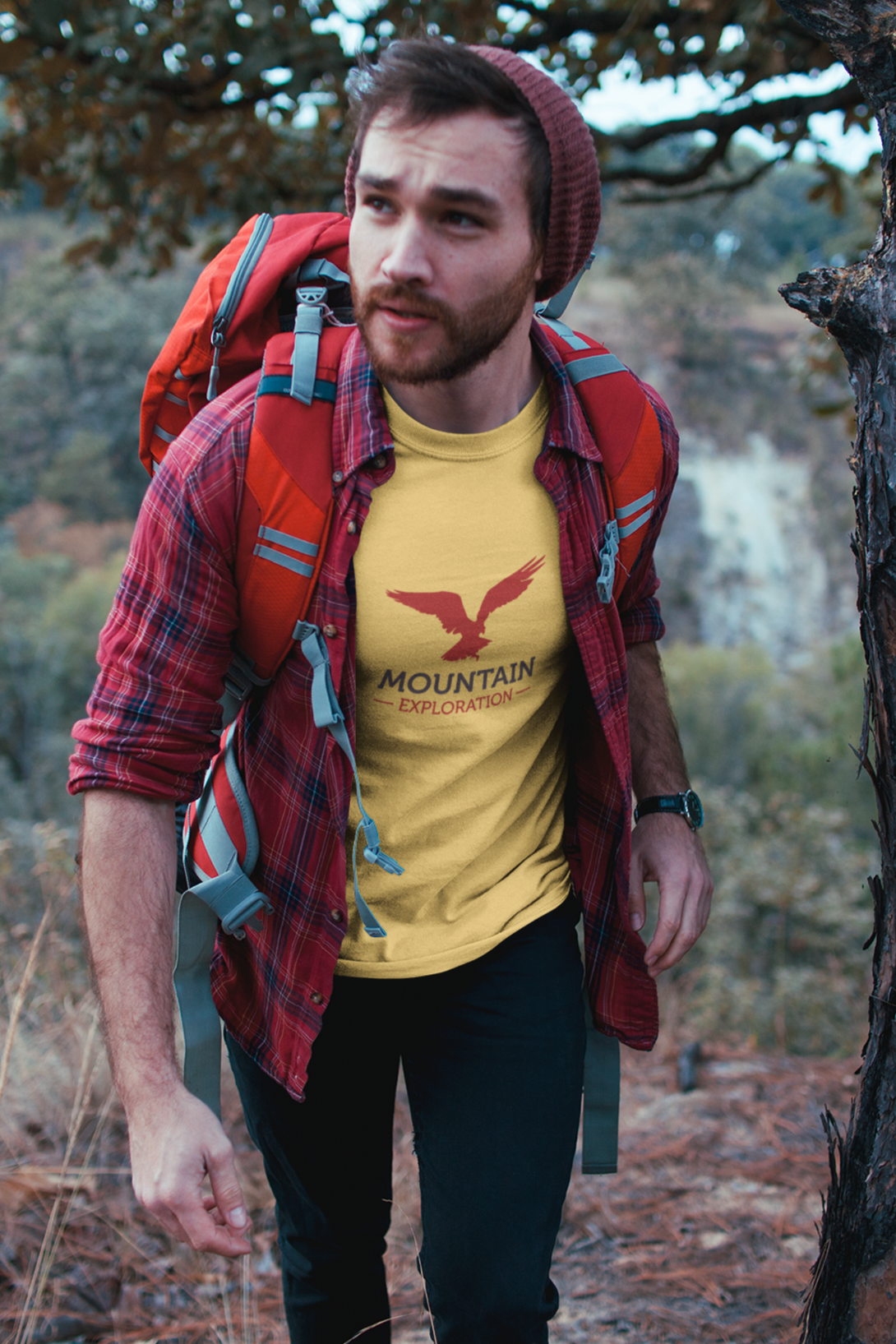 Mountain Exploration Printed T-Shirt For Men - WowWaves - 5