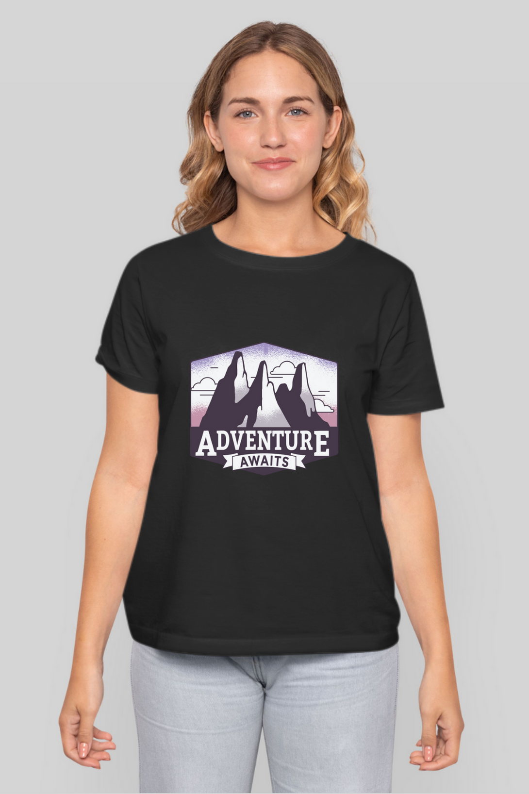 Adventure Awaits Printed T-Shirt For Women - WowWaves - 10