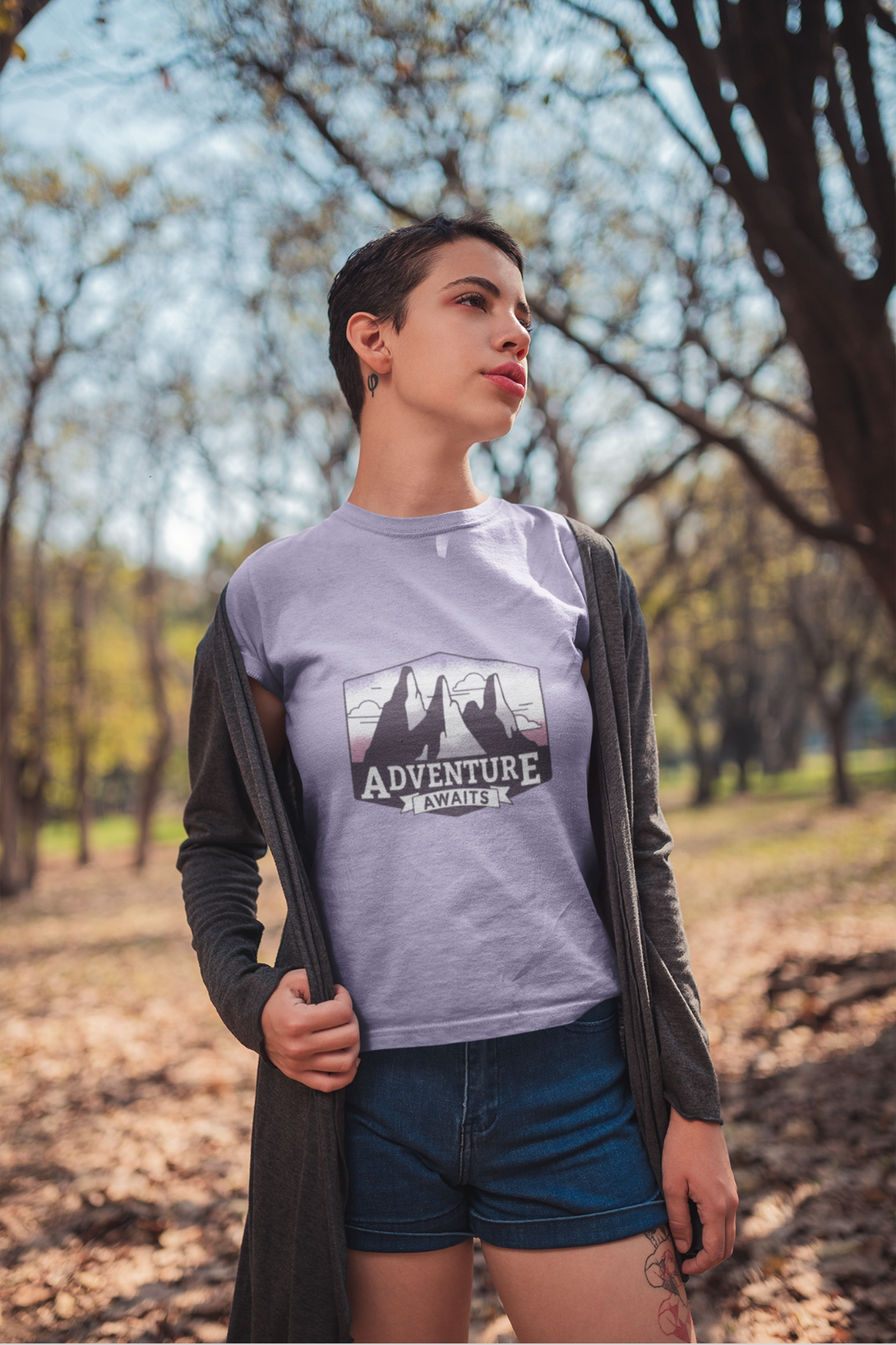 Adventure Awaits Printed T-Shirt For Women - WowWaves - 2