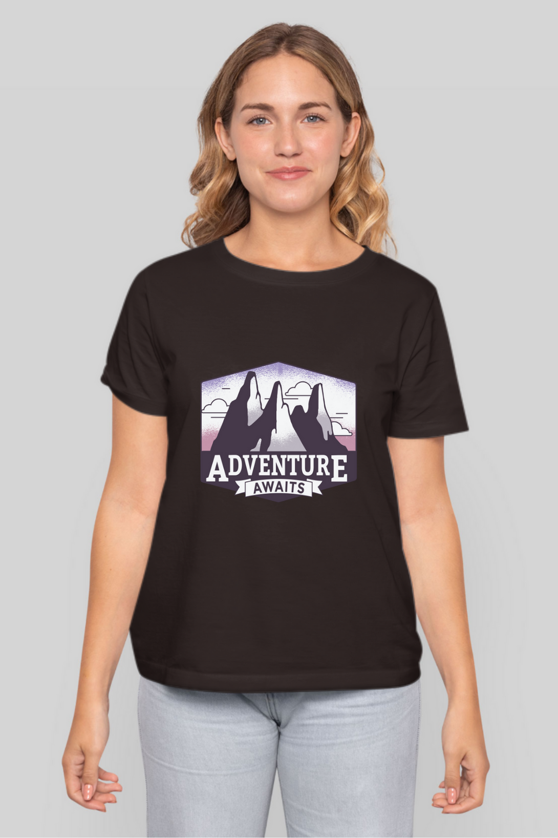 Adventure Awaits Printed T-Shirt For Women - WowWaves - 7