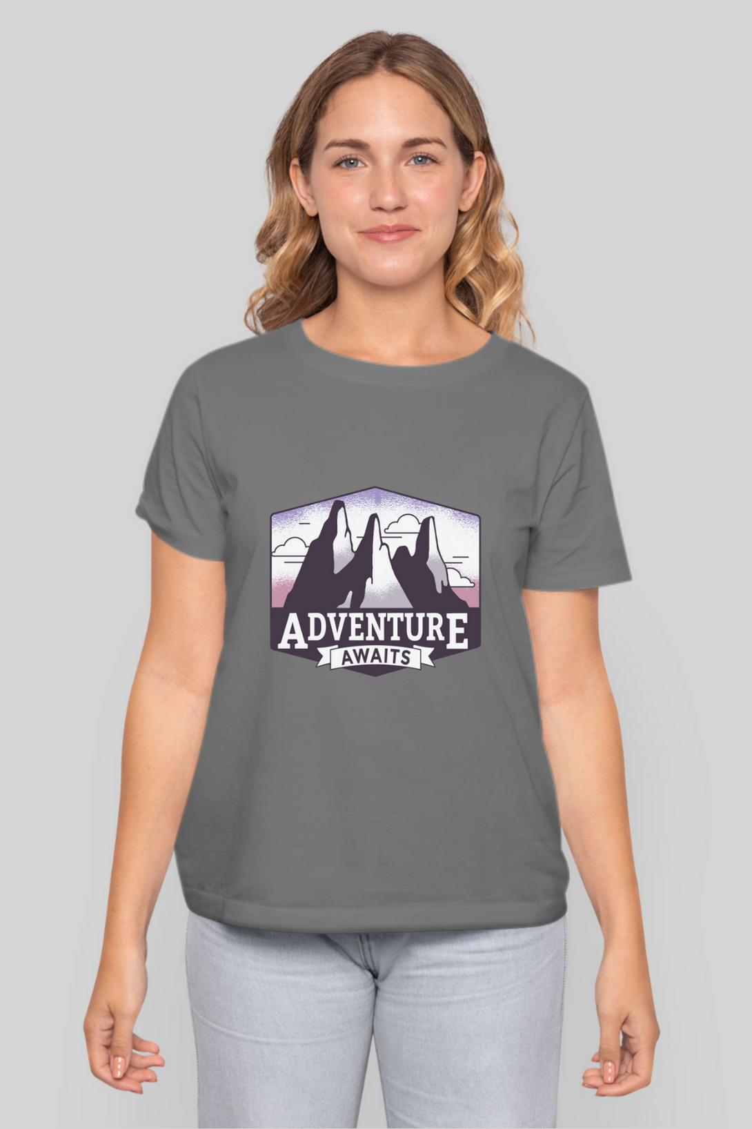 Adventure Awaits Printed T-Shirt For Women - WowWaves - 8