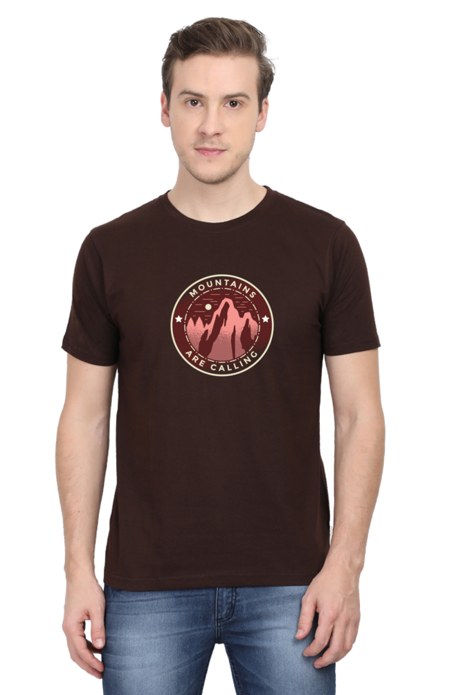 Mountains Are Calling Printed T-Shirt For Men - WowWaves - 11