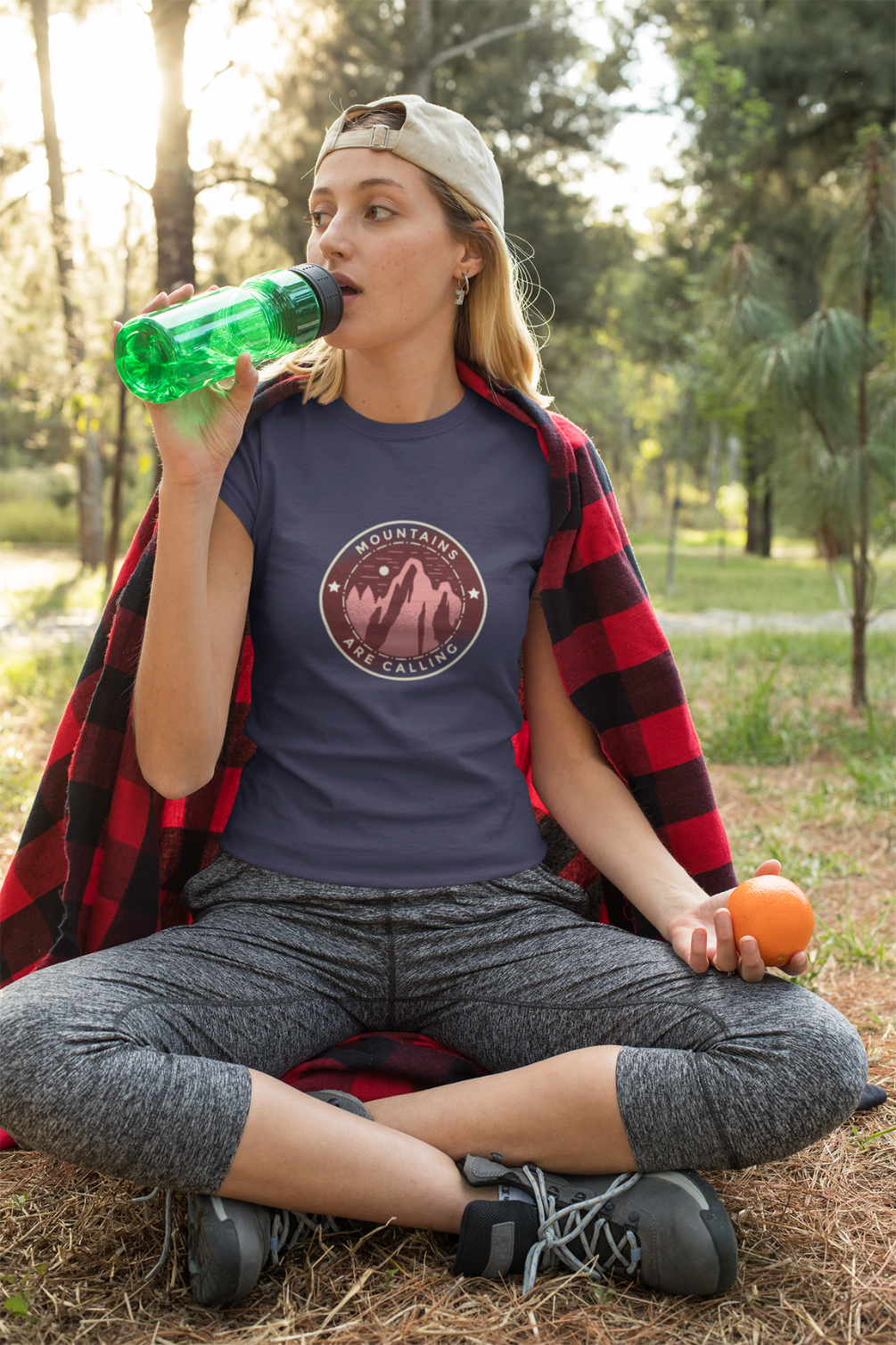 Mountains Are Calling Printed T-Shirt For Women - WowWaves - 3