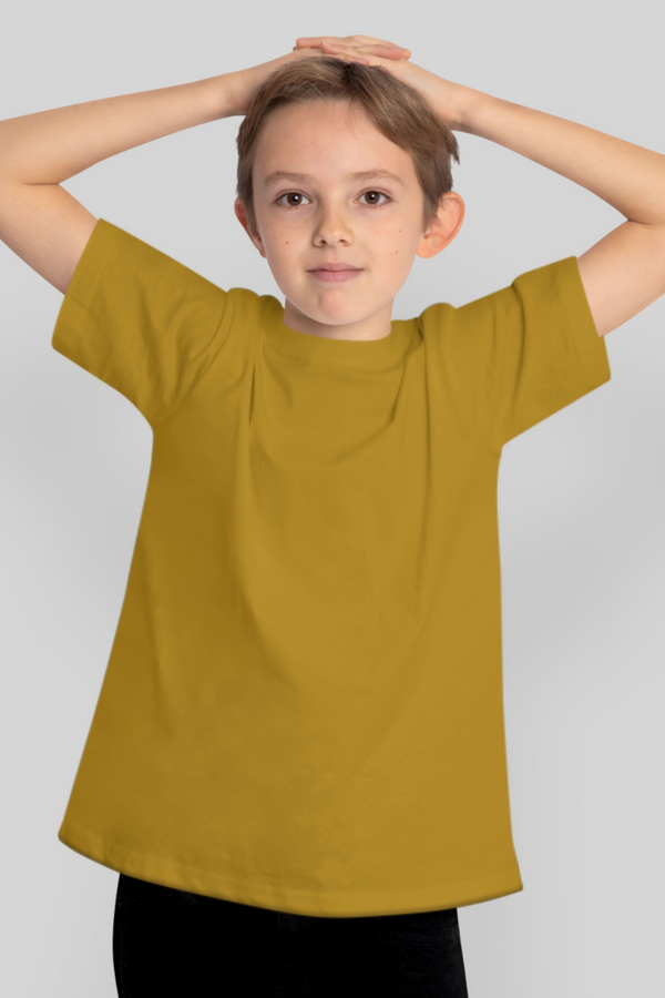 Mustard Yellow T-Shirt For Boy - WowWaves