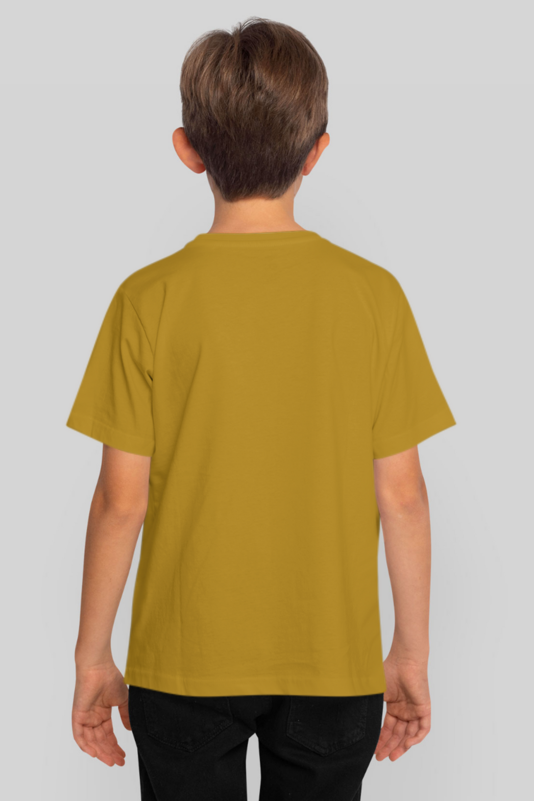 Mustard Yellow T-Shirt For Boy - WowWaves - 2