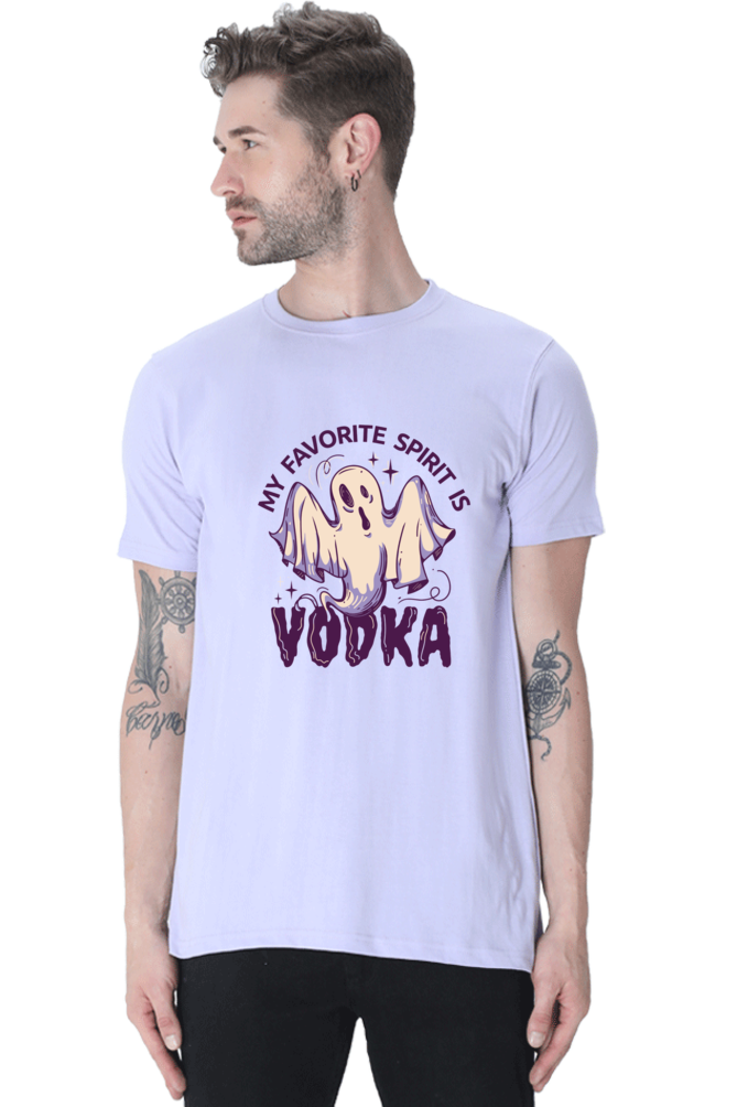 My Favourite Spirit Is Vodka Printed T-Shirt For Men - WowWaves - 12