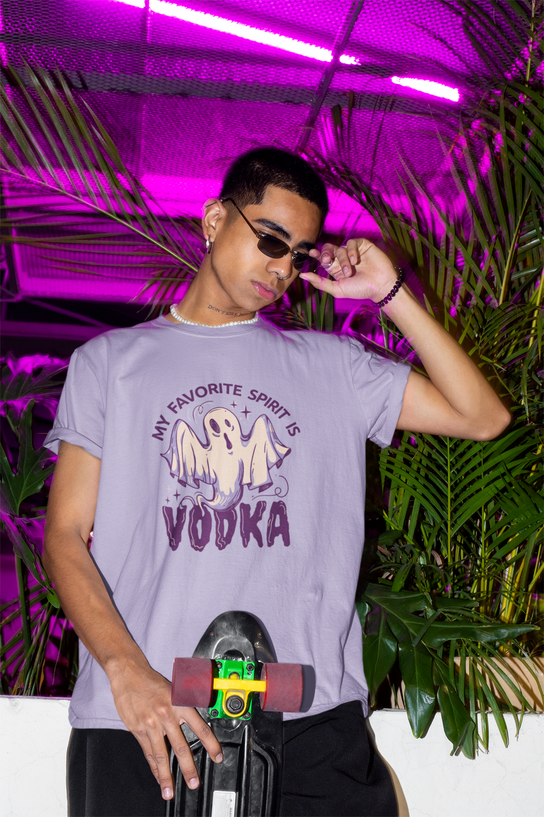 My Favourite Spirit Is Vodka Printed T-Shirt For Men - WowWaves - 4