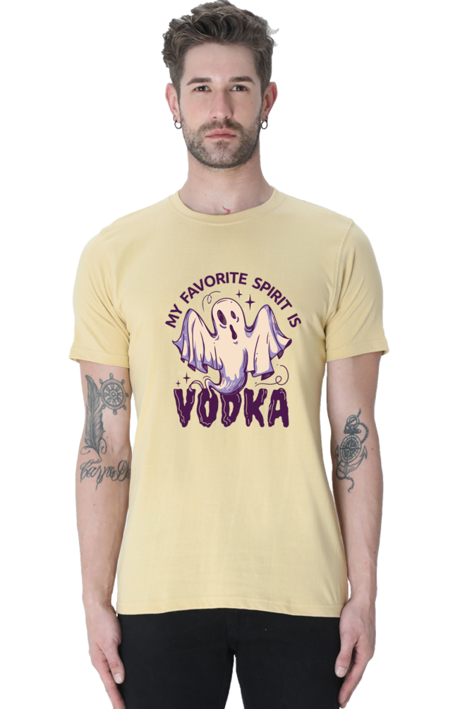 My Favourite Spirit Is Vodka Printed T-Shirt For Men - WowWaves - 11