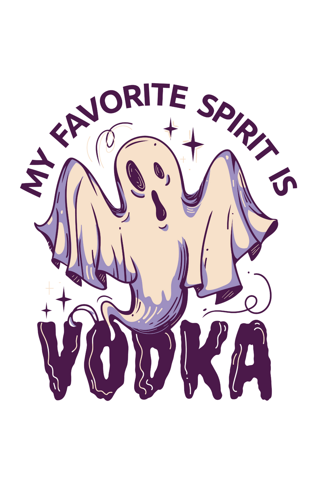 My Favourite Spirit Is Vodka Printed T-Shirt For Women - WowWaves - 1