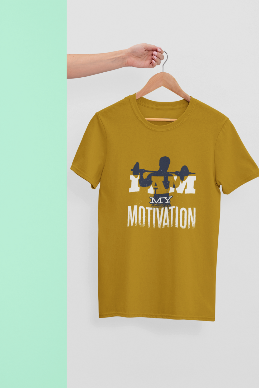 I Am My Motivation Printed Oversized T-Shirt For Men - WowWaves - 6