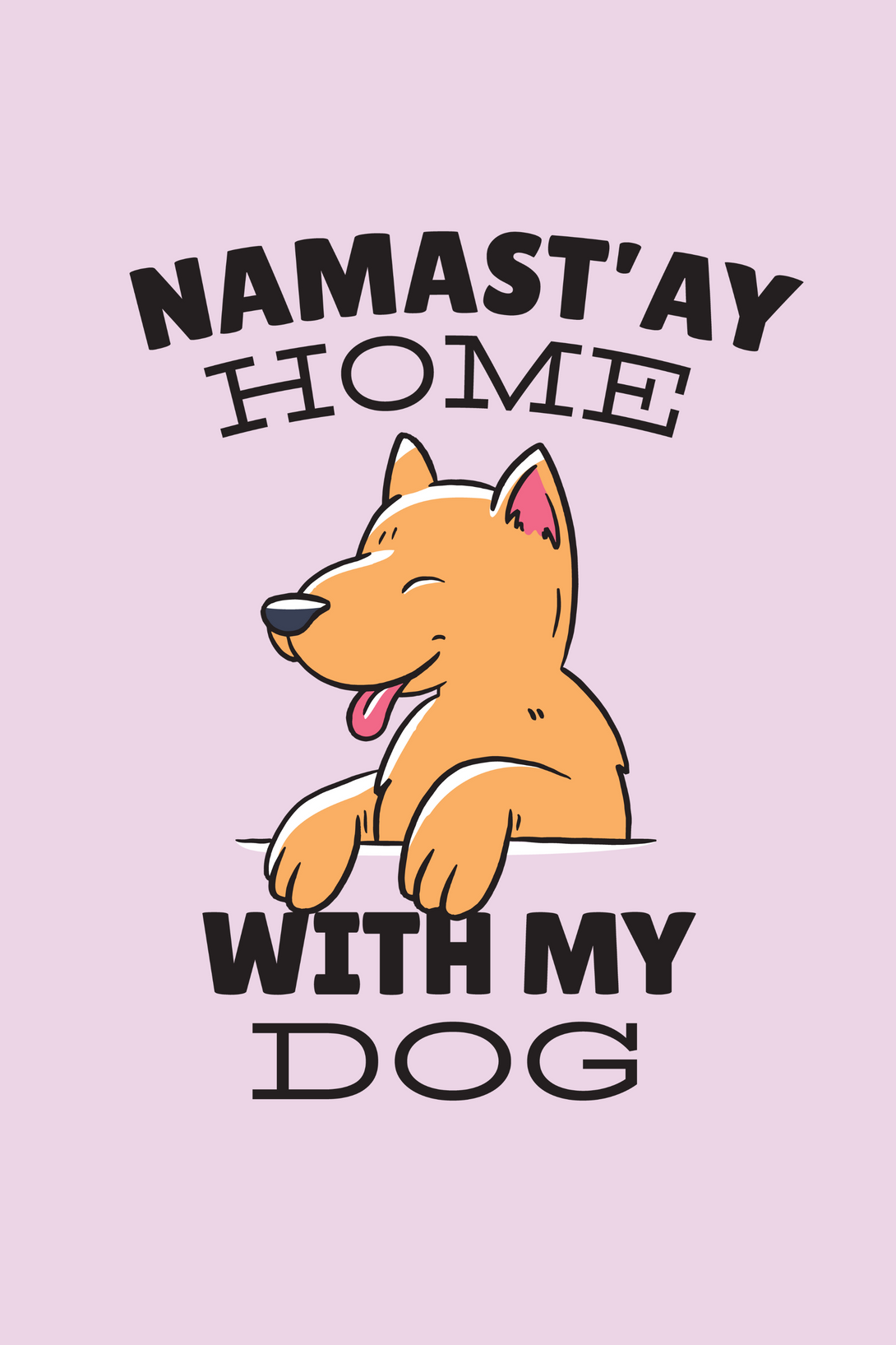 Namastay Home Dog Printed T-Shirt For Men - WowWaves - 1