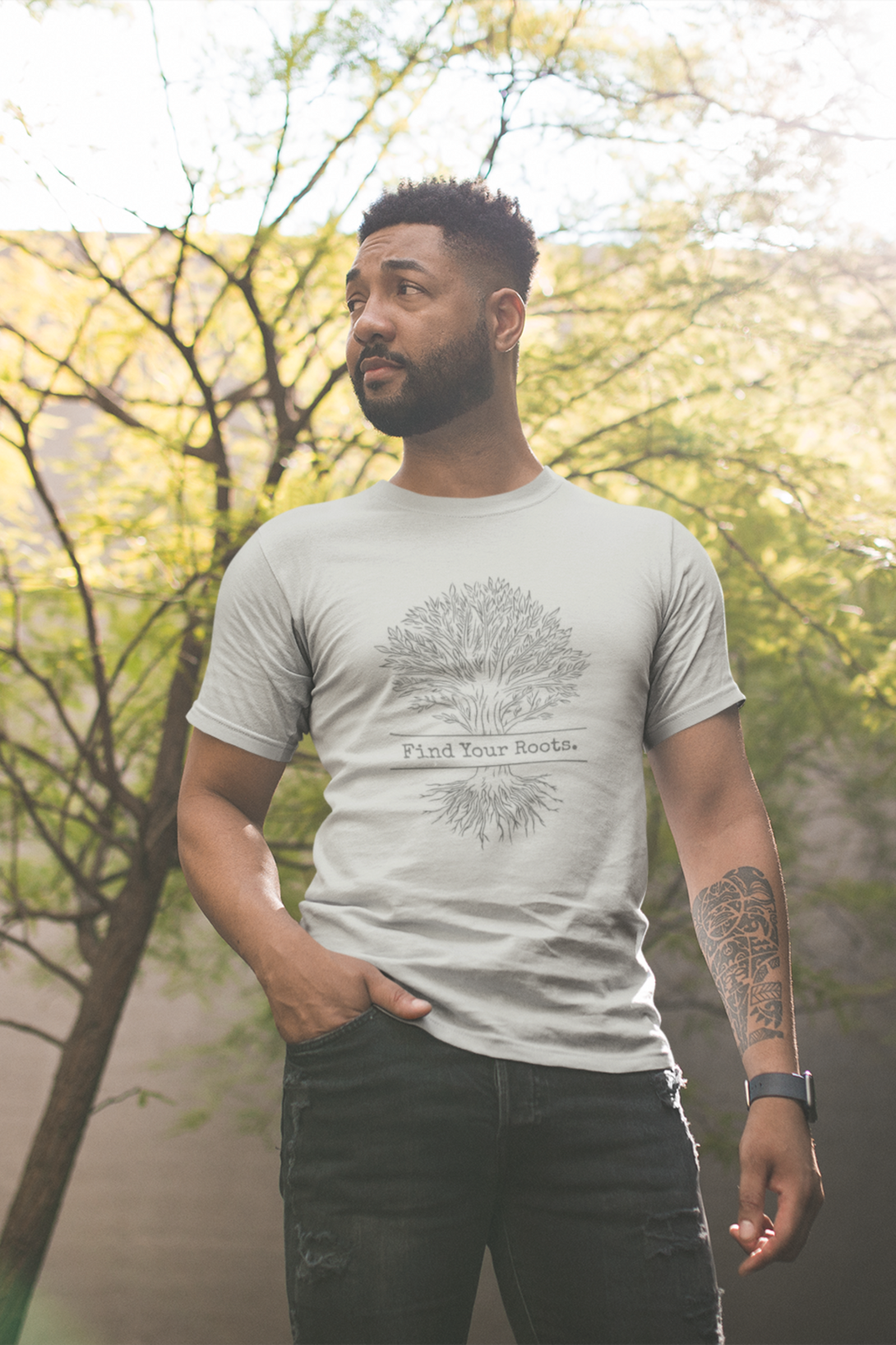 Find Your Roots Printed T-Shirt For Men - WowWaves - 4