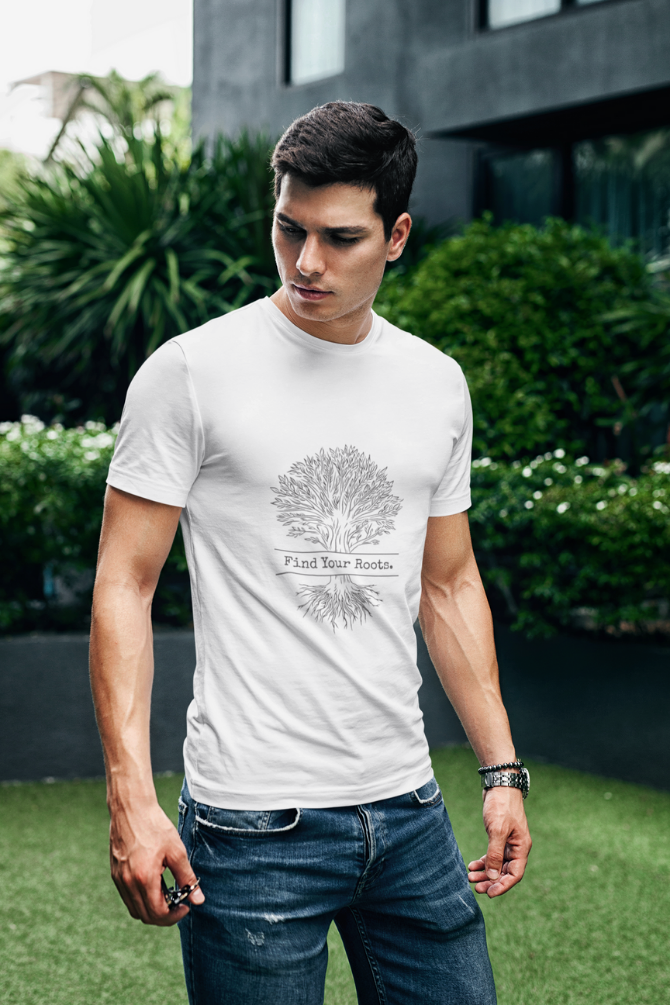 Find Your Roots Printed T-Shirt For Men - WowWaves - 2