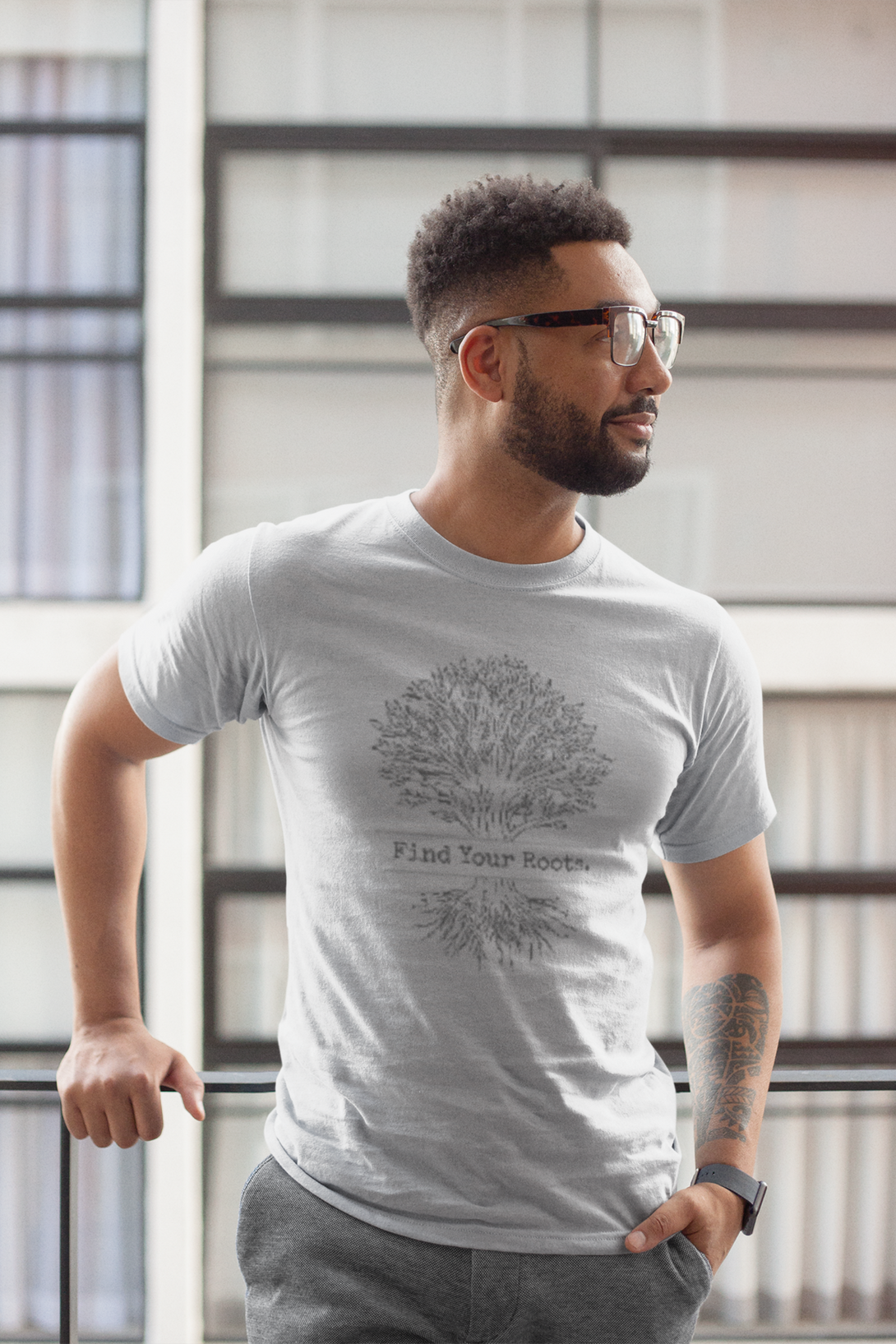 Find Your Roots Printed T-Shirt For Men - WowWaves - 3