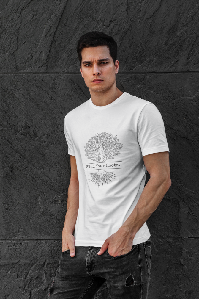 Find Your Roots Printed T-Shirt For Men - WowWaves - 7