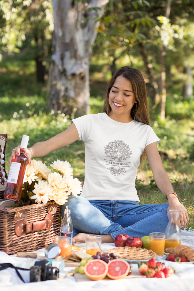 Find Your Roots Printed T-Shirt For Women - WowWaves - 5